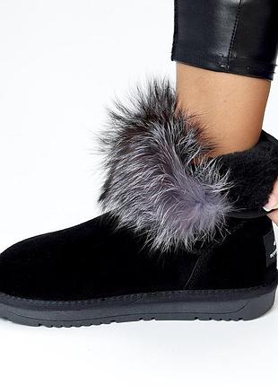 Натуралка зимние угги шкіра ❄ натуральная кожа уггі шкіра на меху платформа