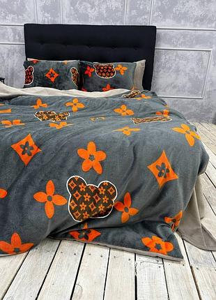 Плюшева постільна білизна. ніжна тепла та приємна на дотик