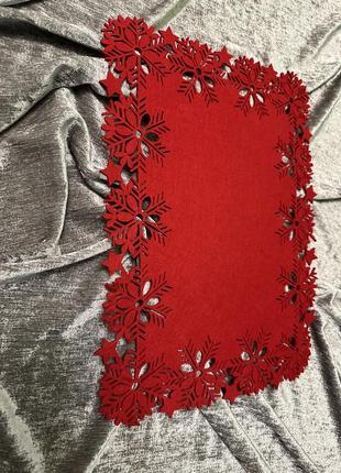 Прямоугольные новогодние подтарельники, подставки под тарелки