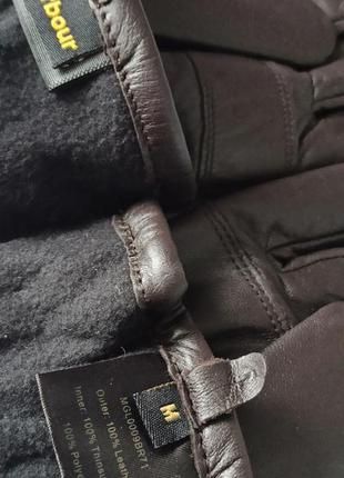 Оригинальные кожаные перчатки от бренда класса люкс barbour8 фото