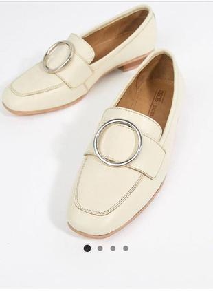 Нові шкіряні лофери туфлі asos