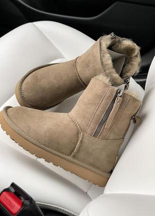 Угги угги угги- ugg zip mini khaki