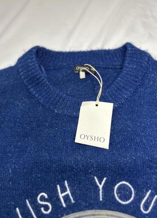 Новогодний свитер синий oysho, s3 фото