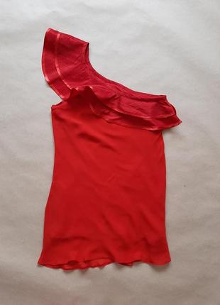 Червона блузка dorothy perkins на одне плече, р. s3 фото