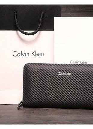 Чорний гаманець на блискавці calvin klein чоловічий жіночий