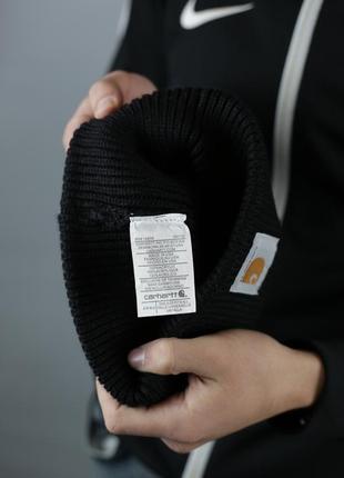 Женская мужская унисекс черная серая зимняя шапка carhartt кархарт брендовая качественная теплая4 фото