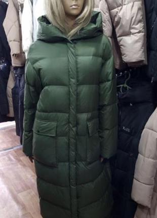🔥 пуховик 🔥 пальто длинная куртка зима теплый натуральный пух7 фото