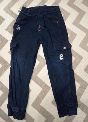Штаны 3 пары - джинсы, спортивные на резинке2 фото