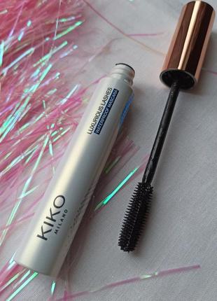 Туш для вій kiko milano luxurious lashes waterproof mascara.1 фото