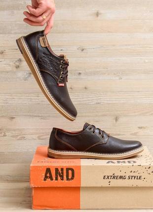 Туфли мужские деми бренд коричневые5 фото