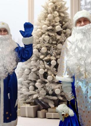 Костюм святого миколая та дід мороза з бородою та мішком. костюм трансформер дід мороз+ миколай5 фото