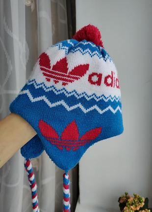 Вінтажна шапка вушанка adidas originals vintage