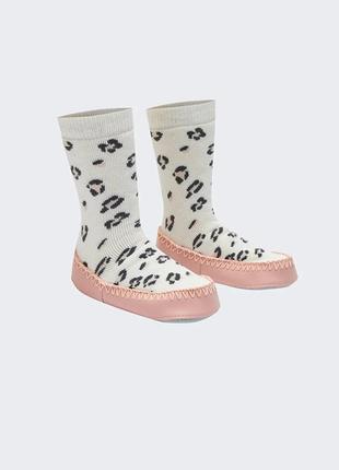 3-4 роки 23-26 р домашні кімнатні капці теплі шкарпетки махрові тапочки дівчинці леопард lc waikiki