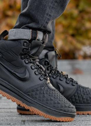 Кроссовки зимние мужские кожаные nike lunar force 1 duckboot 17 ботинки зимние найк7 фото