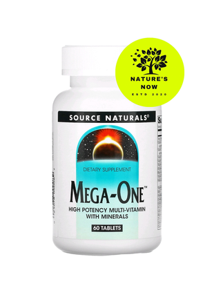 Source naturals mega one мультивітаміни 1 таблетка на день — 60 таблеток