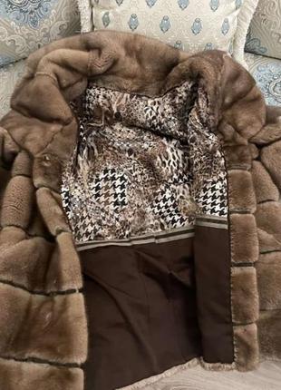 Норковая шубка, бренд finezza furs, греция, размер s- m