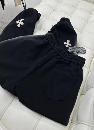 Брюки флис зимние chrome hearts2 фото