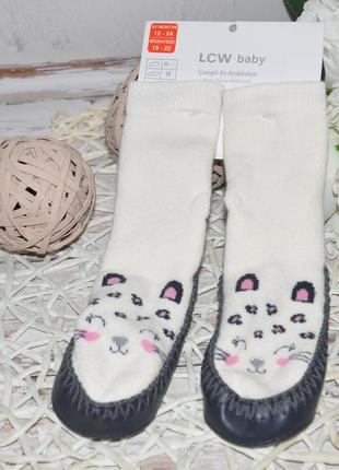 1-2 роки 19-22 р домашні кімнатні капці теплі шкарпетки махрові тапочки дівчинці lc waikiki вайкікі5 фото