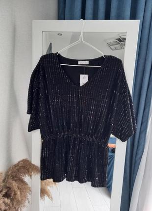 Блуза новогодняя кофта в пайетки