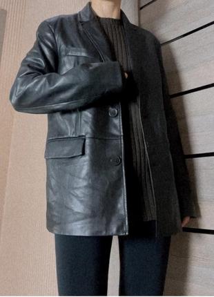 Пиджак из экокожи, кожаный пиджак от bershka8 фото