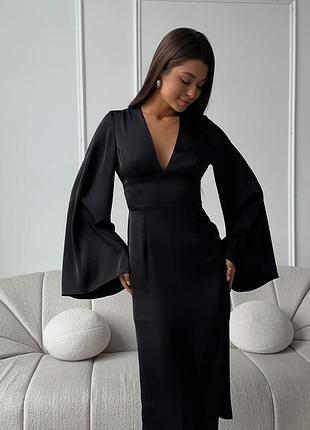 Женское платье короткое шелковое нарядное черное коричневое синие