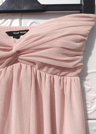 Очень нежное длинное розовое платье из фатина tally weijl4 фото