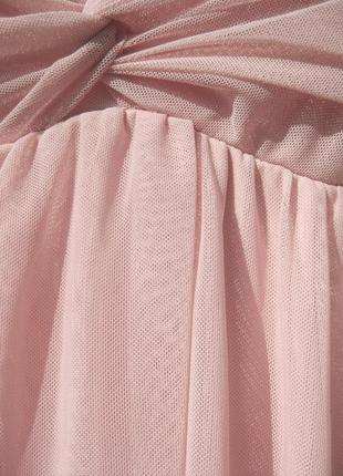 Очень нежное длинное розовое платье из фатина tally weijl6 фото