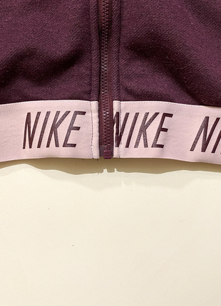 Nike s-m-l спортивная кофта двунить женская короткая облегающая на молнии олимпийка капюшон10 фото
