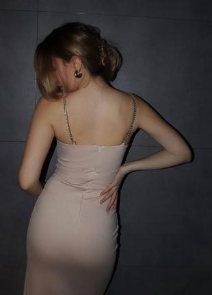 Вечірня сукня на бретелях ланцюжках8 фото