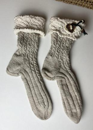 Шерсть,новые, связанные,ажурные носки,носочки, ручная работа,5 фото