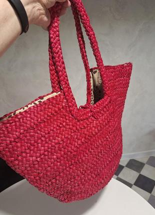 Эффектная плетеная сумка, цвет как на фото3 фото