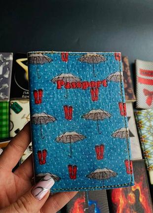 1+1=3 обкладинка на паспорт книжку , закордоний паспорт , військовий квиток принт парасолька