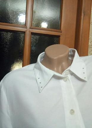 Блуза офісна класична біла5 фото