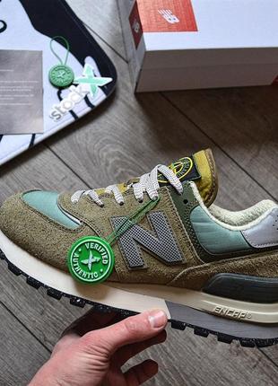 Кросівки stone island x new balance 574 legacy 'steel blue'