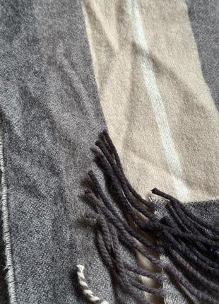Мужской шерстяной теплый шарф из чистой 100% овечьей шерсти6 фото