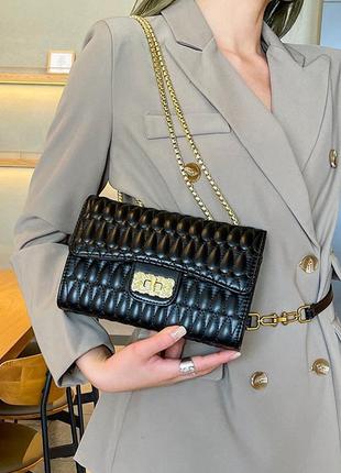 Женская сумка на цепочке adele black