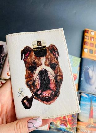1+1=3 обкладинка на паспорт книжку , закордоний паспорт , військовий квиток принт собака1 фото