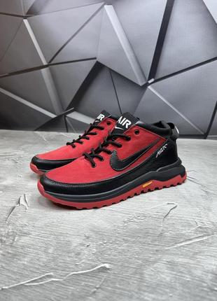 Зимние мужские ботинки nike black red (мех) 40-41-42-43-44-457 фото