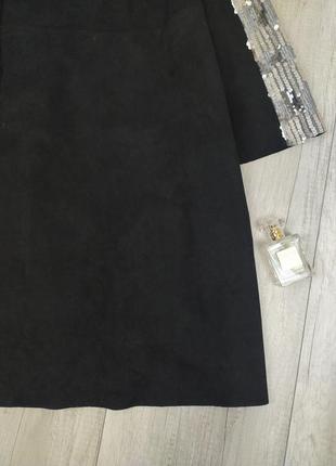 Платье женское nikolo polini чёрное рукав три четверти украшенный пайетками размер l (40)6 фото