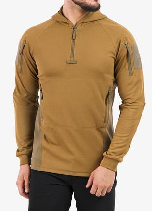 Кофта тактическая helikon range hoodie topcool - coyote/adaptive green