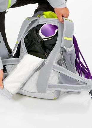 Горнолыжный рюкзак wedze 25л 50 х 25 х 15см фиксация лыж/сноуборда серый10 фото