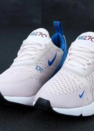 Женские кроссовки nike air max 270 white/blue/red .