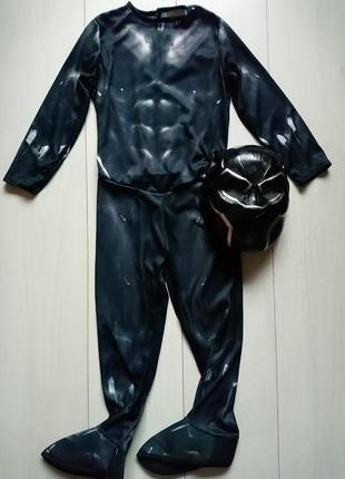Карнавальный костюм черная пантера black panther marvel с маской9 фото