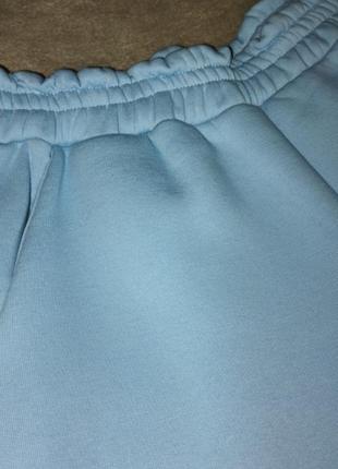 Женский теплый базовый спортивный костюм голубой6 фото
