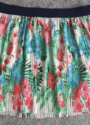 Юбка летняя легкая короткая плисерованная  м