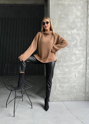 4 кольра. стильный удлиненный свитер свитер