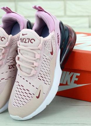 Жіночі кросівки nike air max 270 white red .