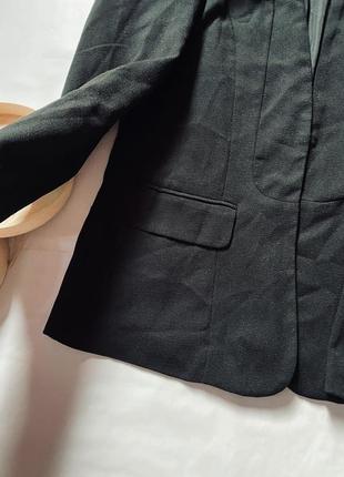 Стильний чорний піджак, жакет, довгий піджак2 фото