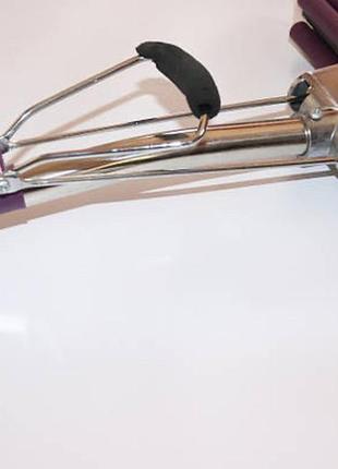 Швабра з подвійним віджимом з вигнутою ручкою та металевою голівкою3 фото