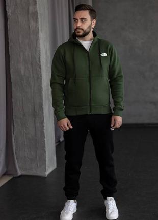 Костюм чоловічий спортивний the north face зима: зіп худі-штани  2 пари шкарпеток у подарунок
